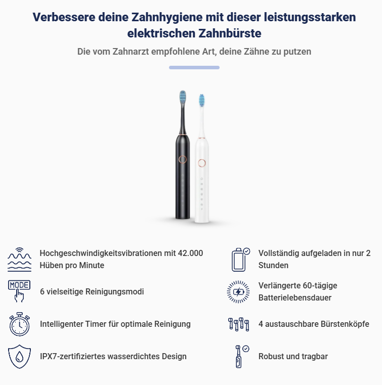 Funktionen der elektrischen Zahnbürste